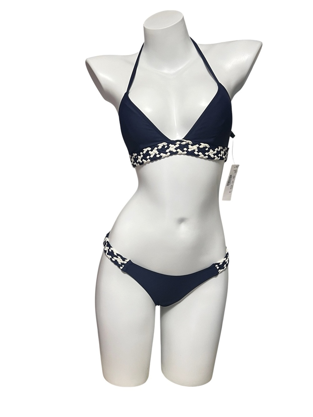 J.crew Navy Braided Trim Halter Bikini - Women Swim size XS